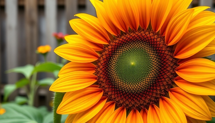 Close-up of a sunflower in a garden, ideal for outdoor activities in Florida.