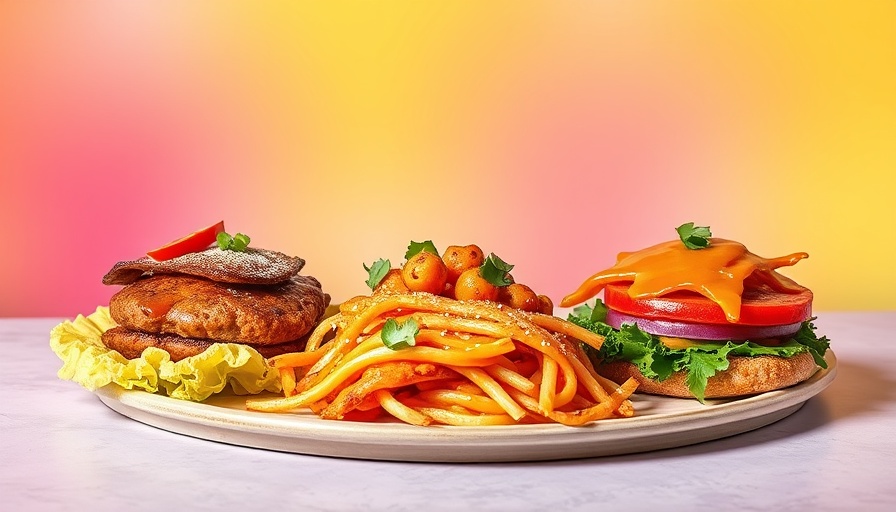 HelloFresh meal delivery review: Three appetizing dishes on a colorful background.