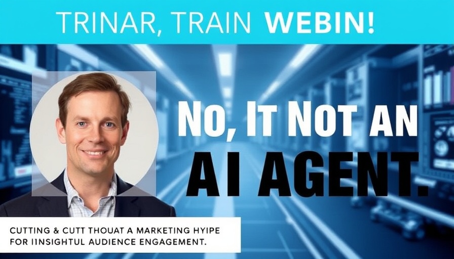 Webinar poster cutting through Agentic AI marketing hype, featuring speaker.