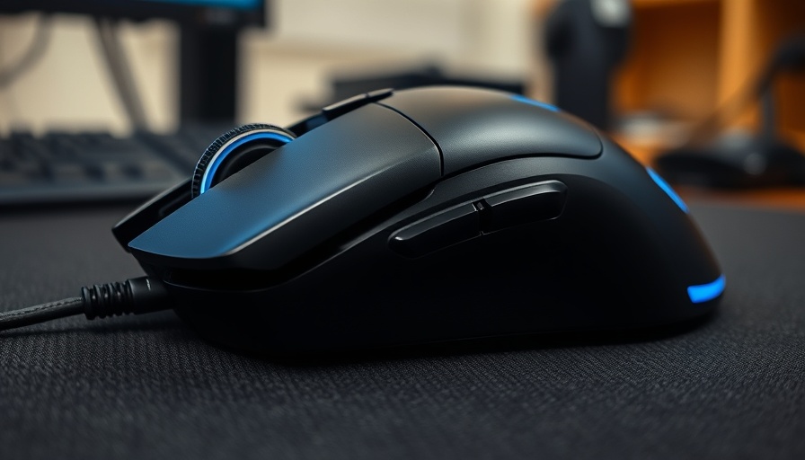 Sleek black gaming mouse on a mouse pad, suitable for detecting mouse jiggler activity.