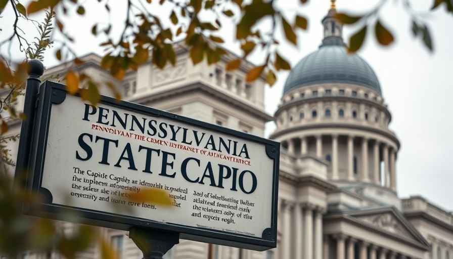 Pennsylvania State Capitol sign, symbolizing starting an LLC in Pennsylvania