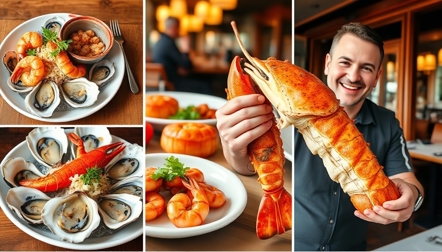 Collage of top seafood offerings in Sunderland, featuring fresh dishes and restaurant atmosphere.
