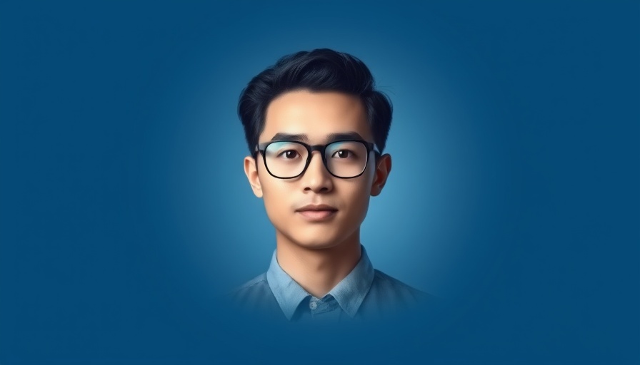 Professional portrait of a young man, establishing a clear north star.