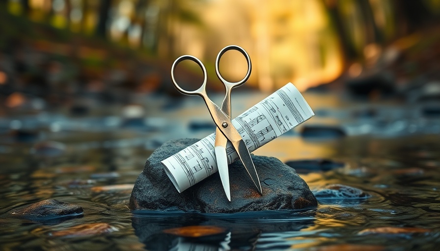 Rock, paper, scissors symbol in a creek representing buying a domain that someone else owns.