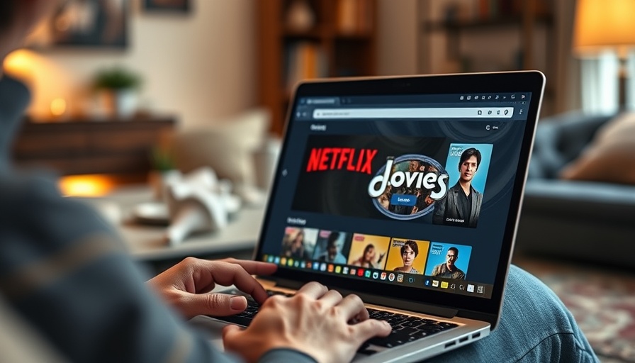 Discovering Netflix hidden features on a laptop at home.