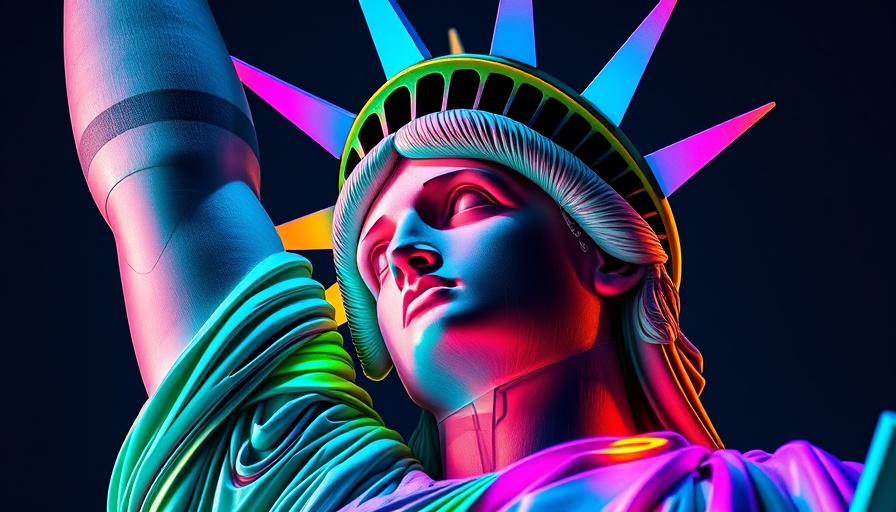 Dynamic AI relighting techniques illustrated with the Statue of Liberty.