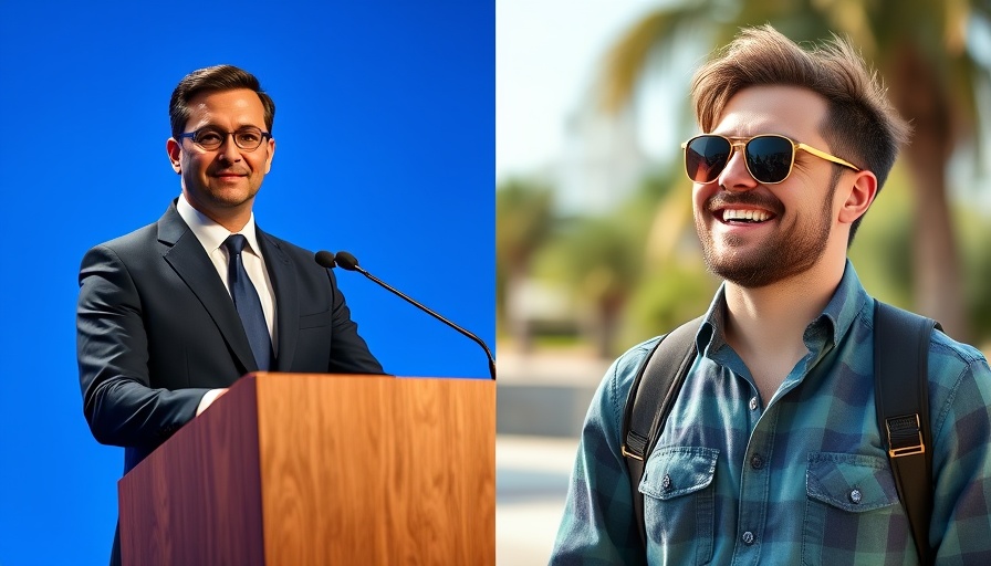 AI chatbot policies investigation: contrasting scenes of a speech and a smile.