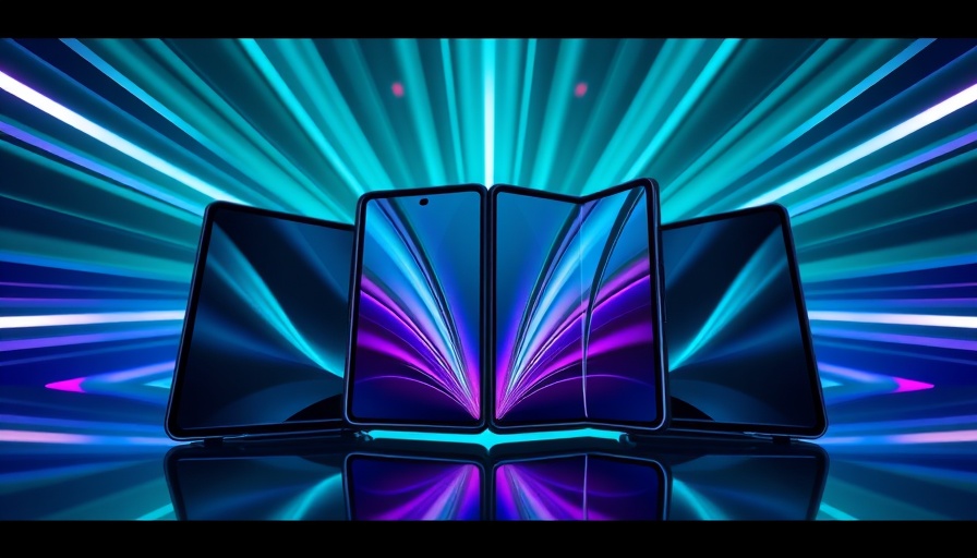 Samsung Galaxy Z Fold 7 phones with vibrant starburst background.