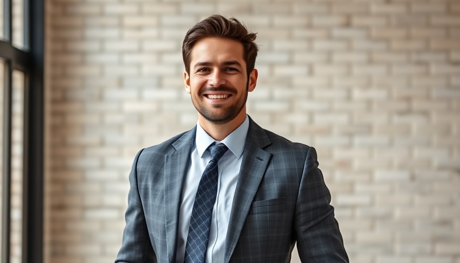 Businessman smiling, symbolizing Cajun seafood chain expansion.