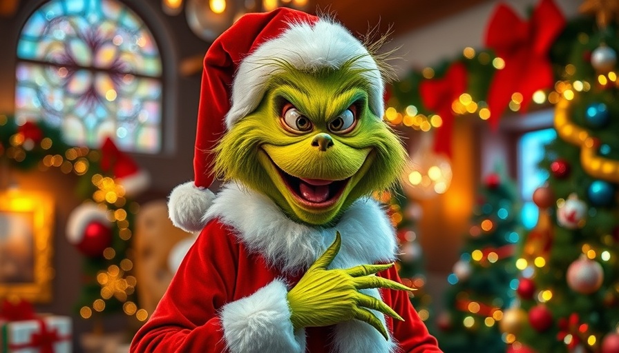Festive Grinch at Universal Orlando November 2025 events.