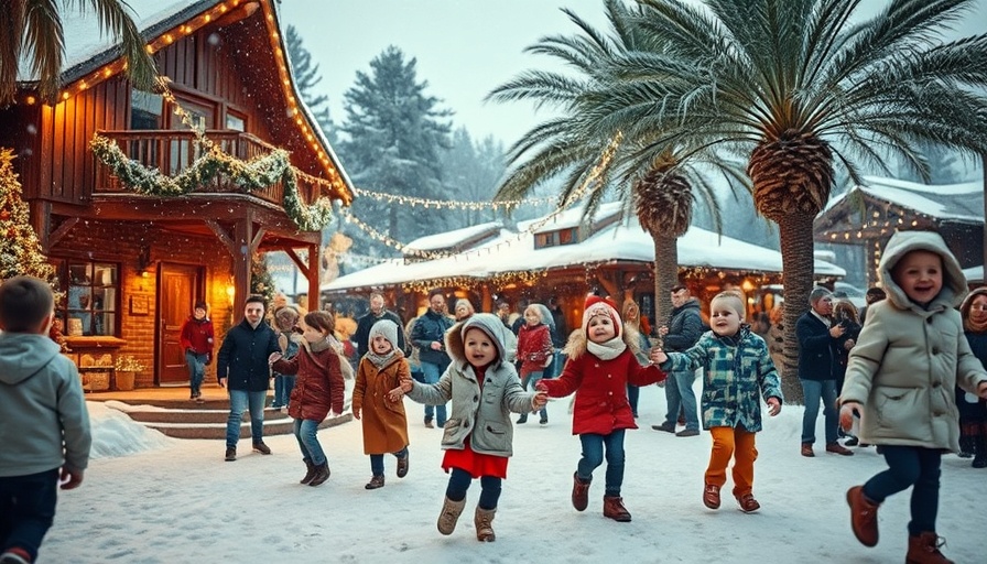 Wekiva Island Winter Wonderland events, children playing in snow.