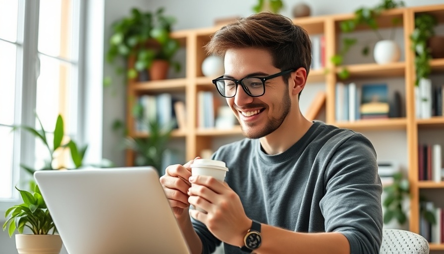 Remote employee using software for time tracking in a home office.