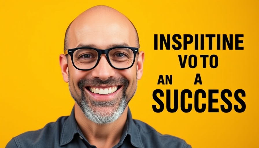 Cheerful man with glasses expressing confidence, seths.blog logo, no compromise in business.