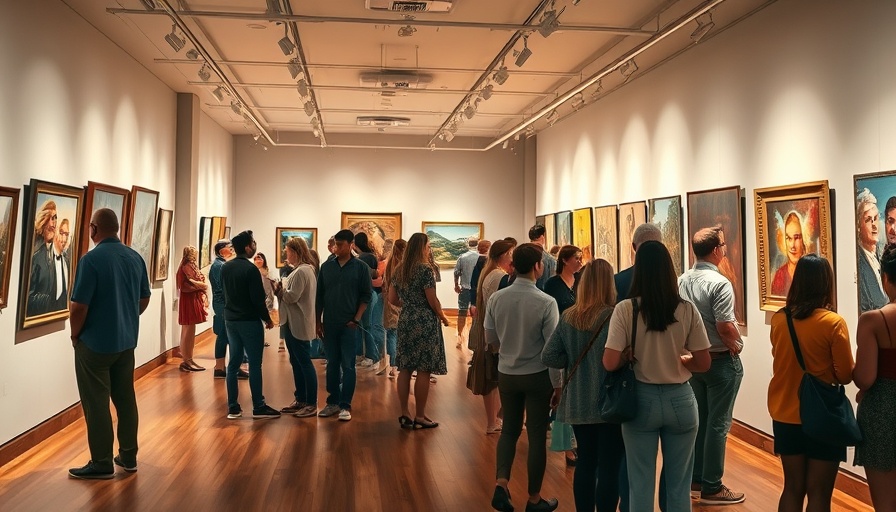 Orlando art markets vibrant gallery event with attendees.