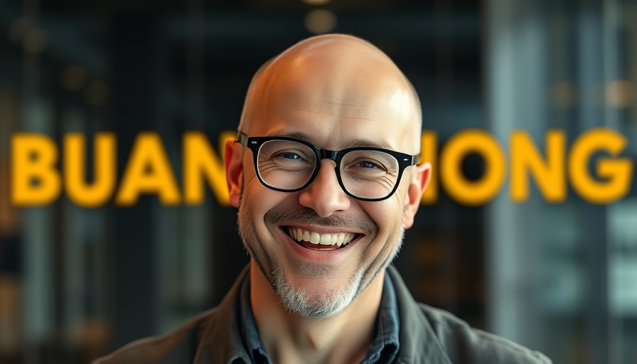 Act Now for Entrepreneurs - smiling man with glasses and branding.