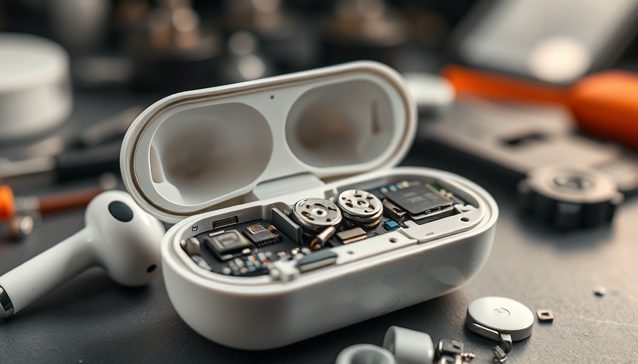 AirPods Pro 3 being dismantled showing internal components, highlighting unrepairable state.