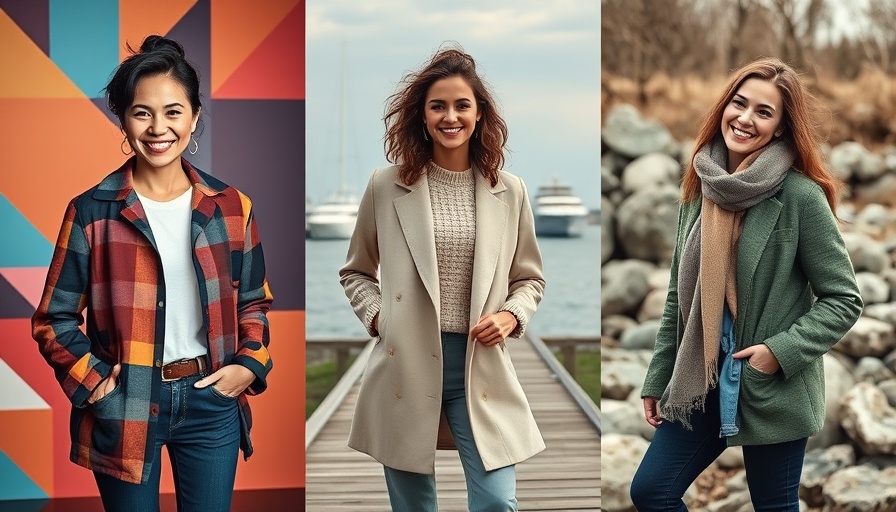 Fall fashion modeling by three women showcasing diverse styles in vibrant settings, Orlando.