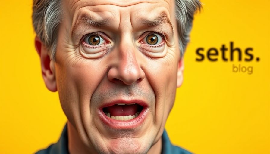 Status vs Goodness concept: Engaged speaker on bold yellow seths.blog graphic.
