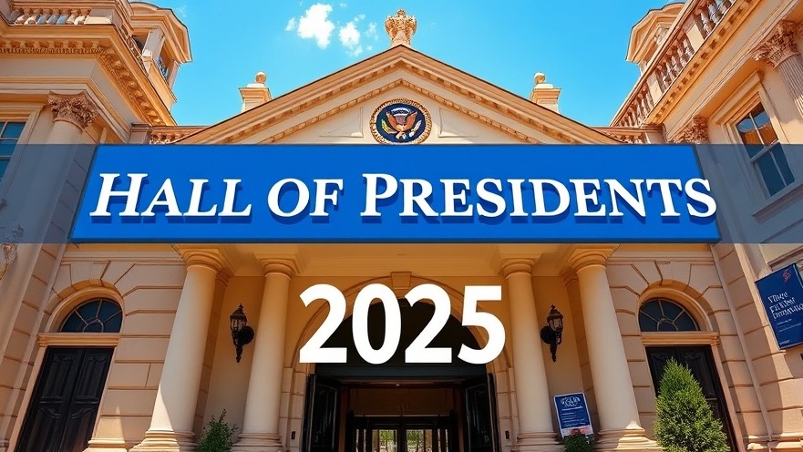 Hall of Presidents entrance sign showcasing Disney VIP experiences in sunny Orlando.