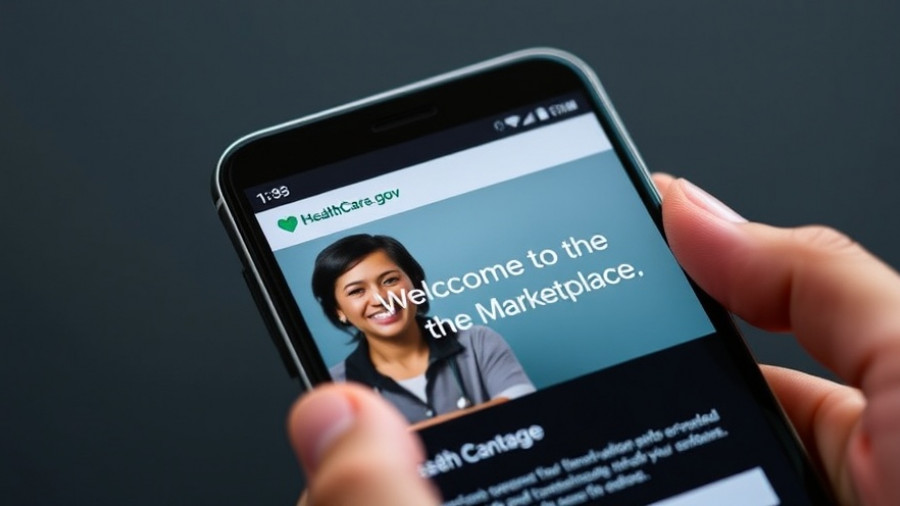HealthCare.gov website viewed on phone screen.