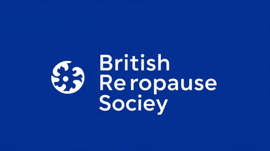 British Menopause Society logo, simple blue background