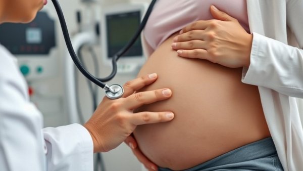 Pregnant woman checkup for COVID-19 during pregnancy and autism concerns.