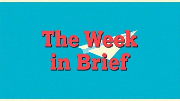 Influence of Brownstone Institute on public health policy depicted with vintage paper airplane illustration and bold typography.