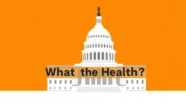 Cartoon of U.S. Capitol with text on health care