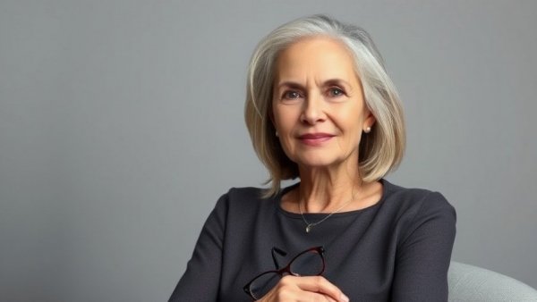 Gracious woman demonstrating confidence with natural menopause options.