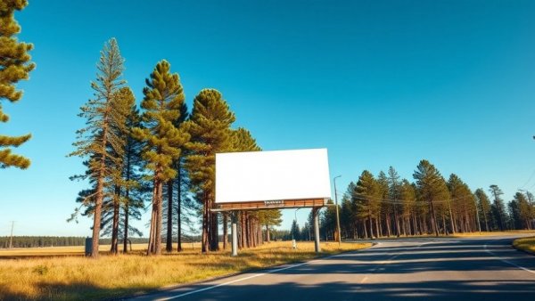 Billboard for future facility amid North Carolina landscape.