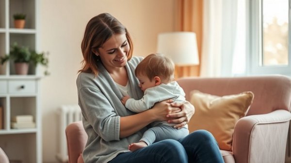Mother tenderly holding child, reflecting on antidepressants pregnancy safety.