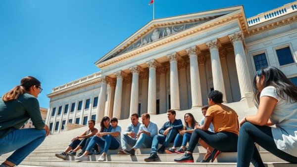 South Carolina State House steps during abortion bill debate with people gathered.