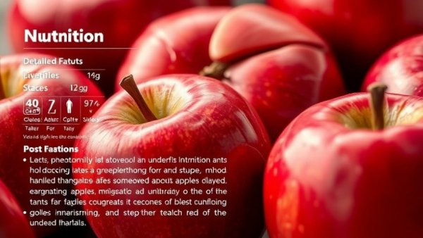 Illustration of apple health benefits during menopause with nutritional details.