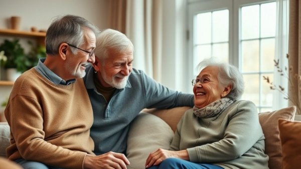 Warm family scene highlighting Medicaid cuts for disabled care.