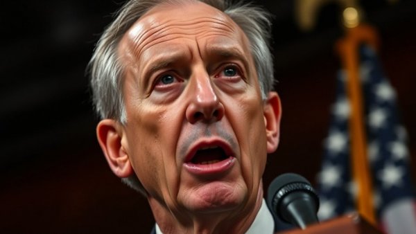California Public Health Policies: Man discusses public health with American flag.