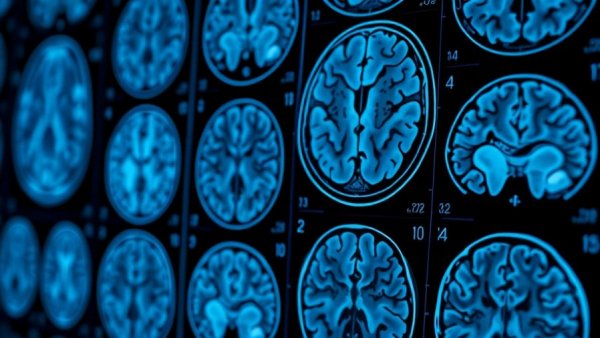 Close-up of brain MRI scans showing psychiatric biomarkers.