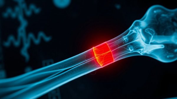 Illustration of bone damage highlighting forever chemicals impact on bone health.