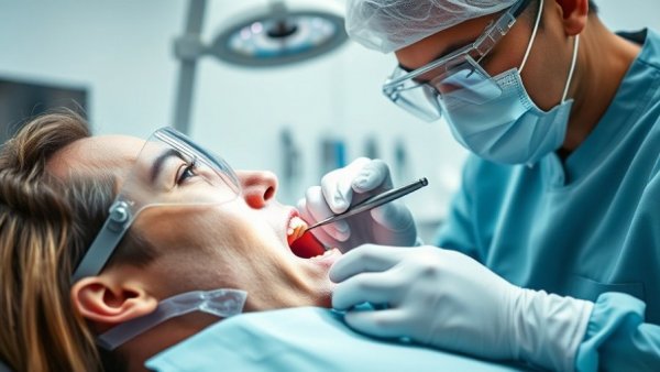 Dental procedure in a clinic highlighting dental insurance high bills concept.