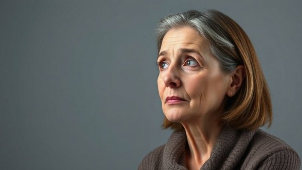 Middle-aged woman thinking deeply, depicting mood changes perimenopause.