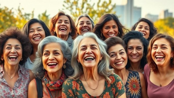 Diverse women collage celebrating empowerment during menopause.