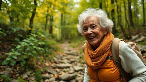 Immigrant Seniors Lose Medicare Coverage - Elderly woman and child exploring a forest.