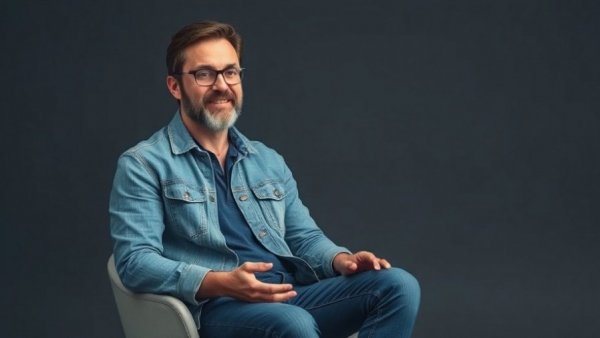 AI health coverage decisions discussed by a man in denim jacket.