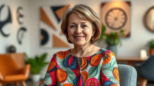 Smiling woman in office setting related to Understanding Premenstrual Dysphoric Disorder.