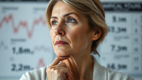 Symbolic depiction of hormonal and cholesterol changes in menopause.