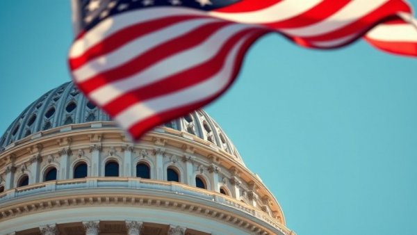 State capitol dome and flag symbolizing California health protections for immigrant patients.