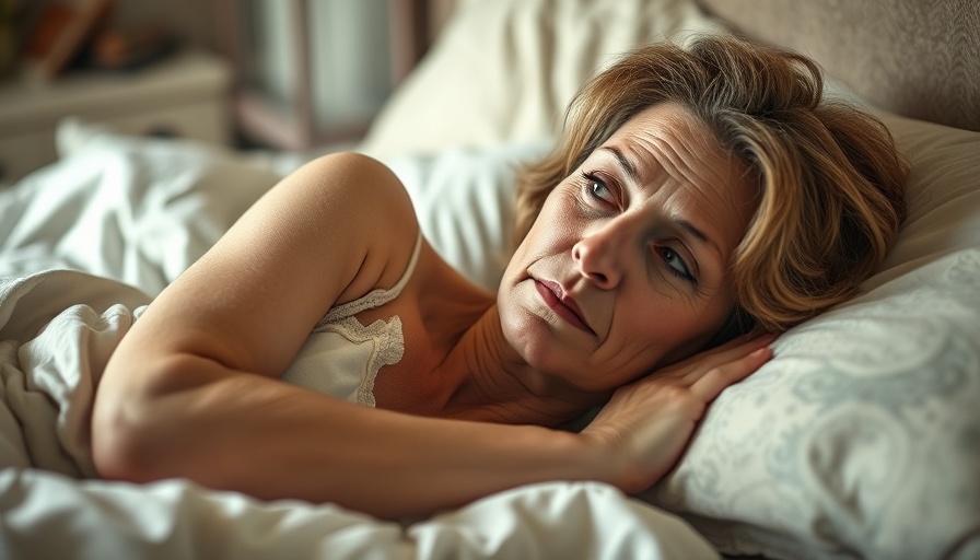 Middle-aged woman experiencing depression crisis in early menopause.