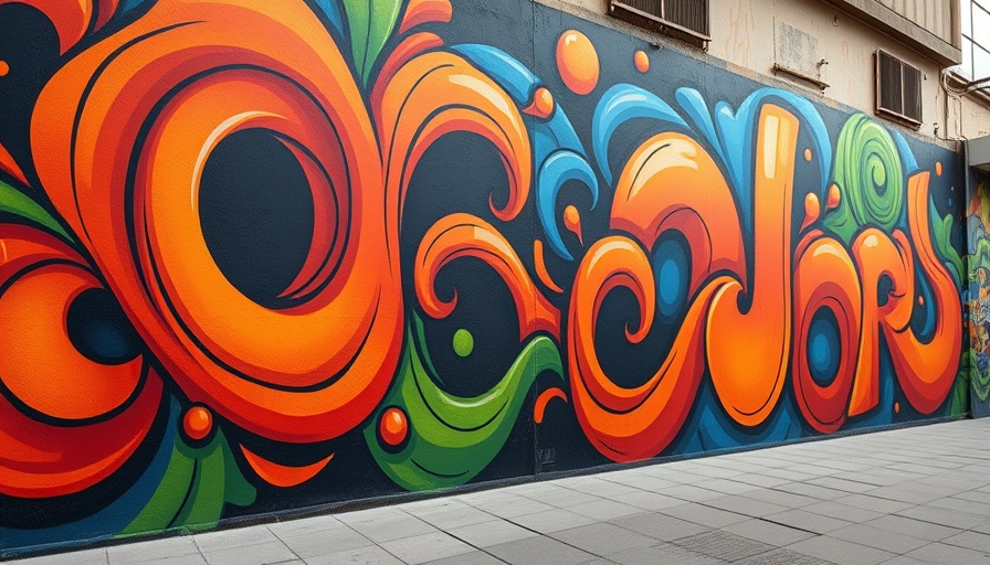 Colorful abstract mural with swirling shapes, Best Menopause Blogs 2025.