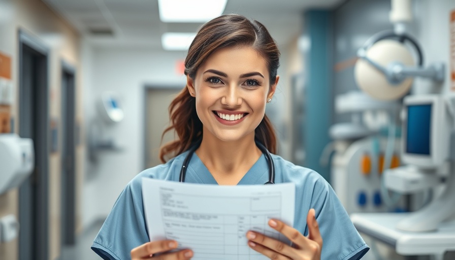 Nurse discussing HRT prescribing in a clinical setting.