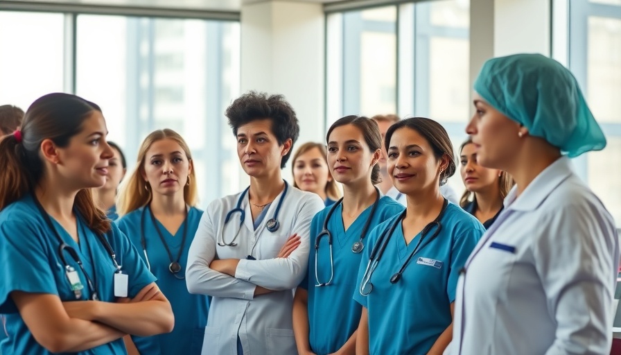 Nurses engaging in a study day seminar, discussing medical advancements.