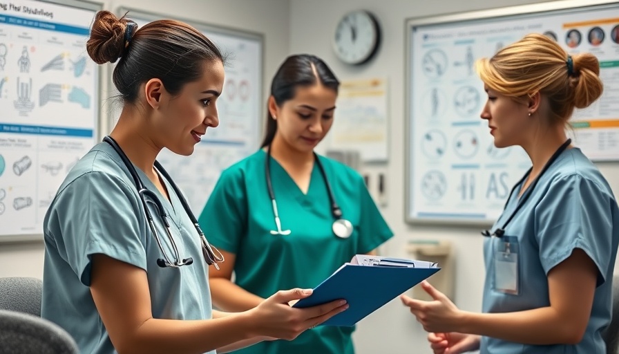 Nurse in HRT prescribing training, engaged and focused.